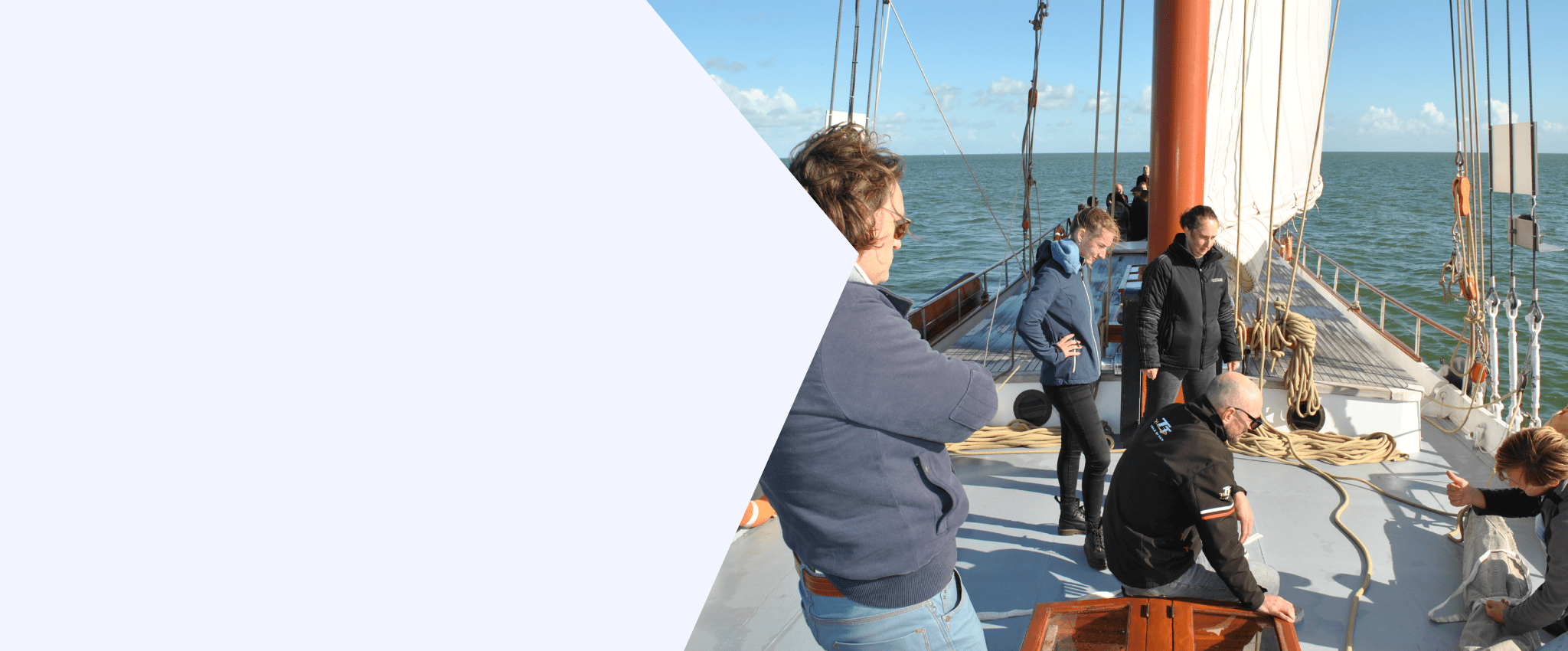Training samenwerken op de boot